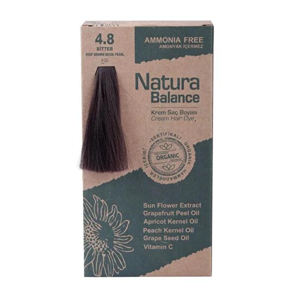 Natura Balance Ammonia-Free Hair Dye - Bitter 4.8 Shade, Gentle Hair Color for Sensitive Scalps