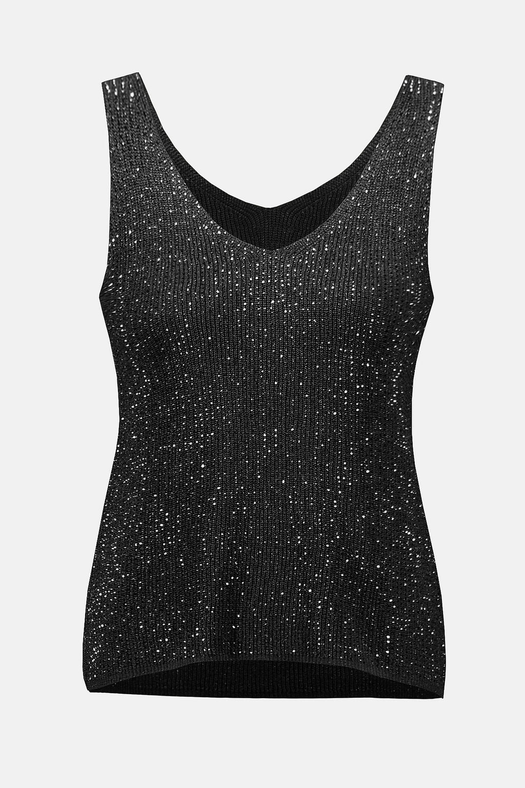 KADOU BOUTIQUE Metallic Knitted Camisole with Rhinestones - 252915 — back view