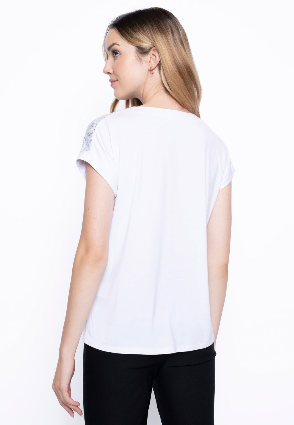 KADOU BOUTIQUE Rhinestone Embellished Top — side view