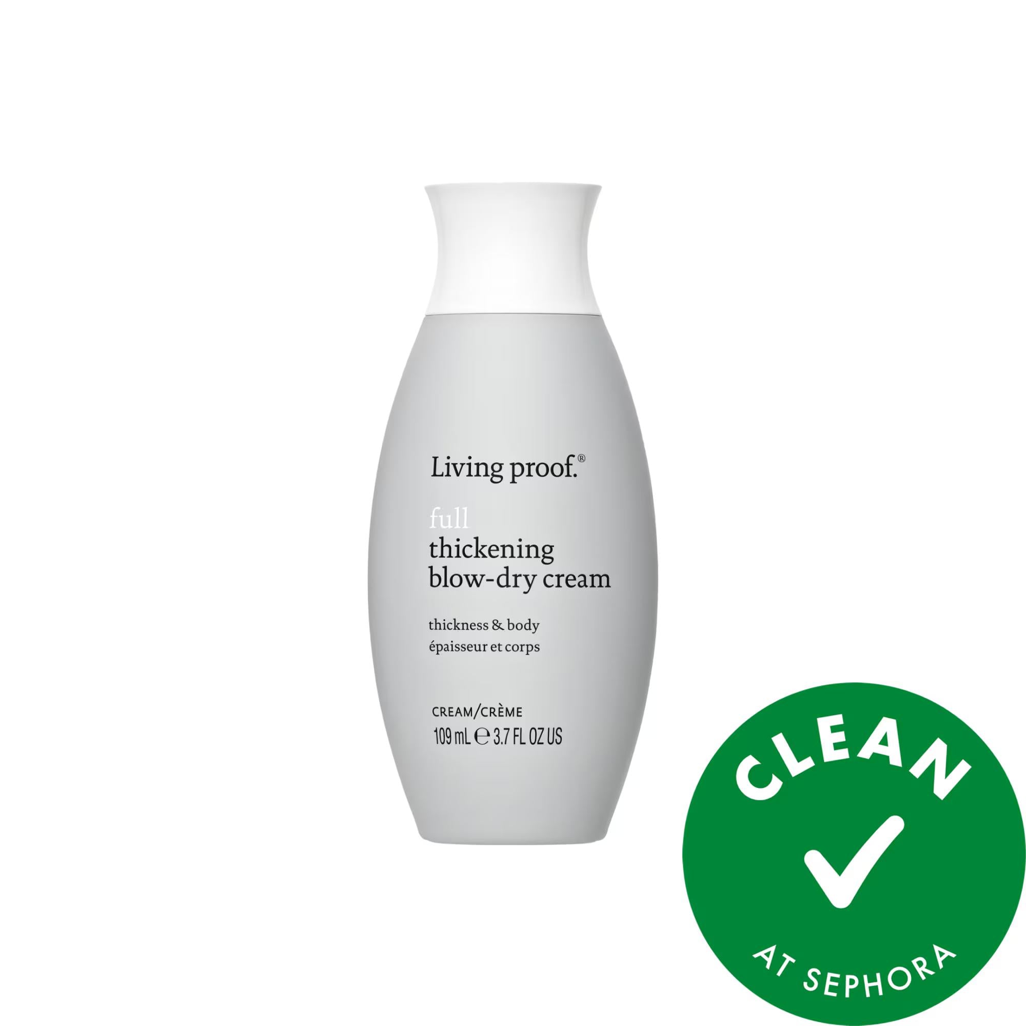 Moroccanoil Full Thickening Blow-Dry Cream - Heat Protection Styling Cream for Thicker Hair, Vegan & Cruelty-Free