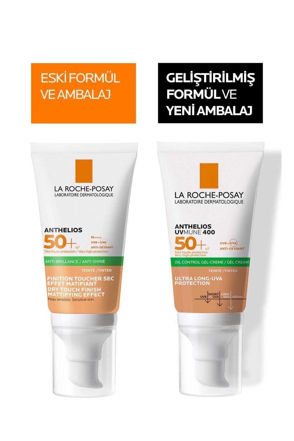 La Roche-Posay Tinted Sunscreen Gel-Cream SPF 50+ - Oil Control, Matte Finish for Sensitive Skin