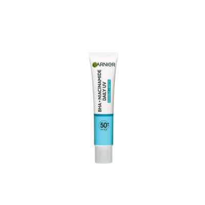 Garnier Daily Sunscreen Face Cream SPF 50+ - Non-comedogenic, Fragrance-free, BHA and Niacinamide for Acne-prone Skin
