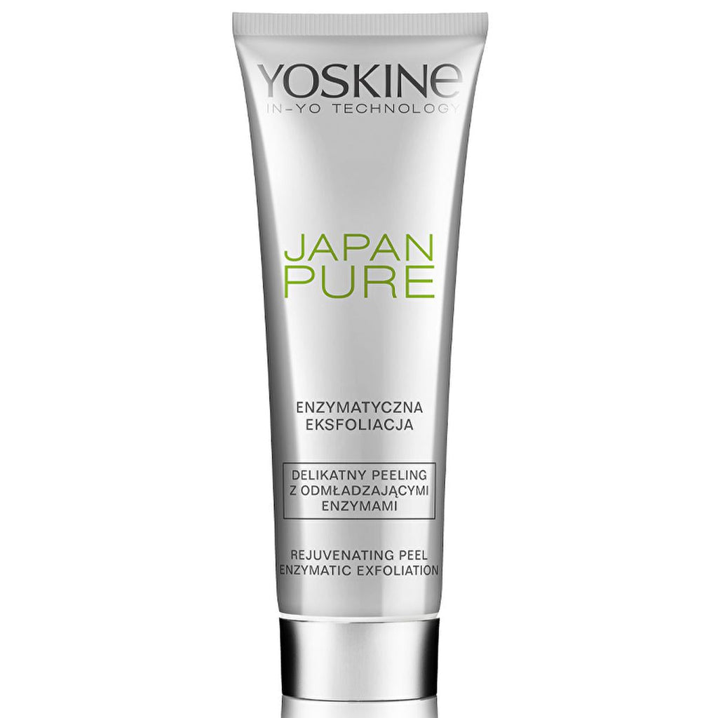 Yoskine Japan Pure Scrub: Duo-Enzyme Facial Exfoliating Peel for Wrinkle Reduction, Pore Minimizing & Skin Tone Evening -  Professional Smoothing Treatment