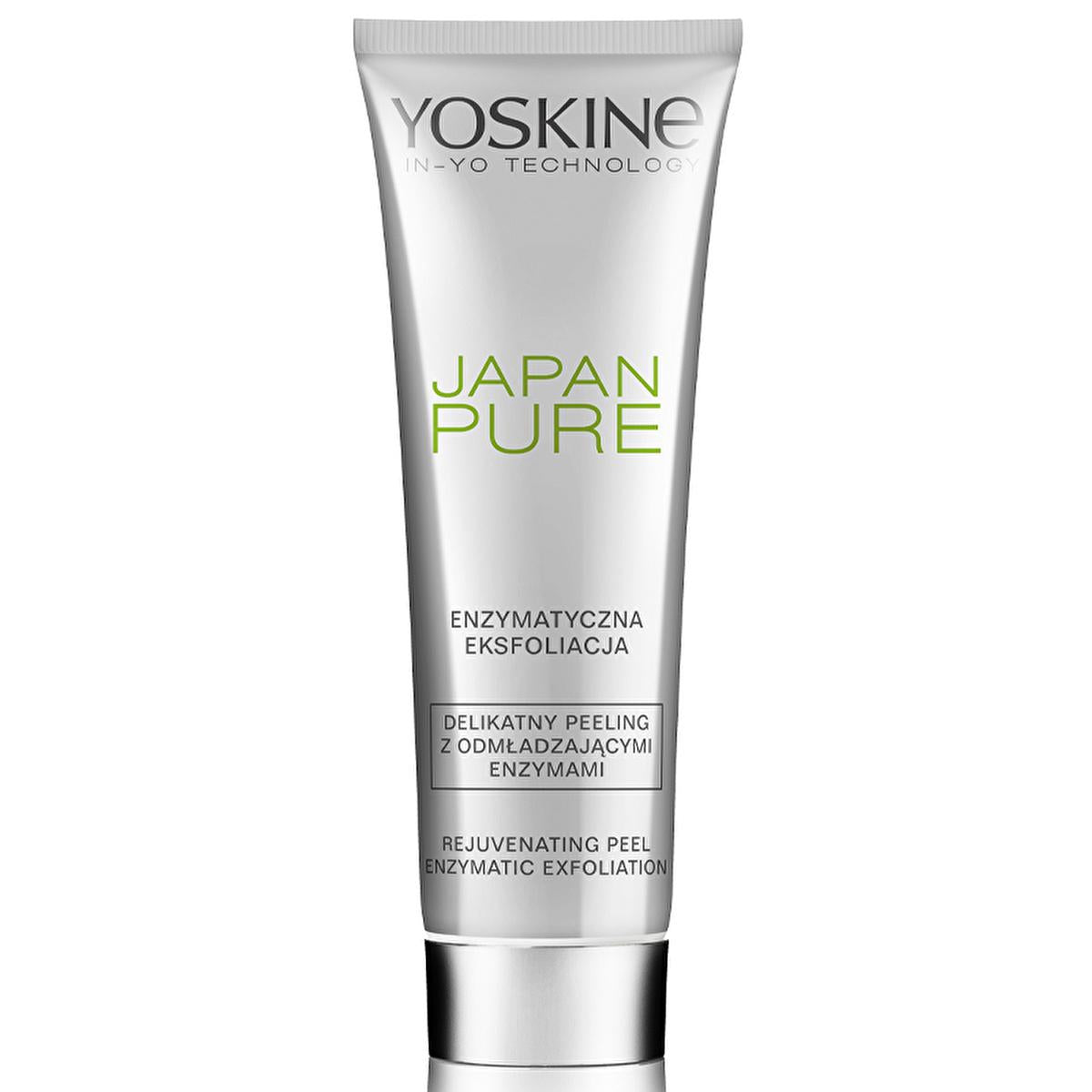 Yoskine Japan Pure Scrub: Duo-Enzyme Facial Exfoliating Peel for Wrinkle Reduction, Pore Minimizing & Skin Tone Evening -  Professional Smoothing Treatment