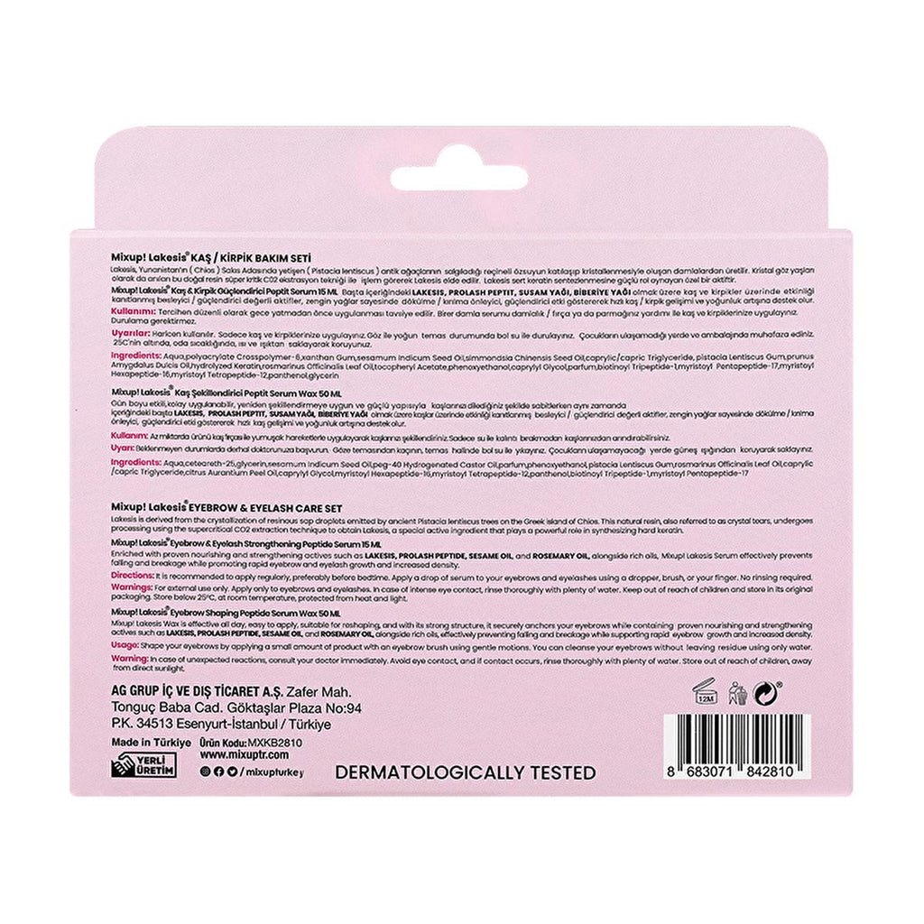Mixup. Lakesis Eyebrow and Eyelash Serum Set - Strengthens, Nourishes, and Shapes Brows and Lashes