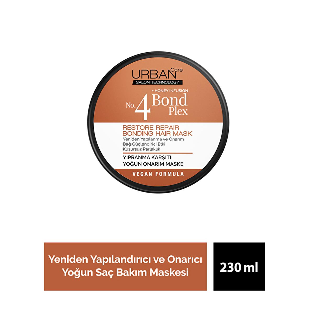 Urban Care Bond Plex Hair Mask - Repair & Nourish Damaged Hair, Vegan & Paraben-Free, 7.78 fl oz