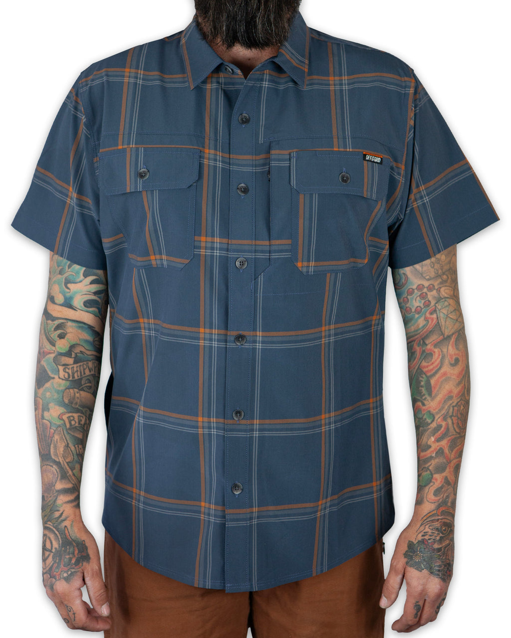 Off The Grid Surplus Jack Knife SS Shirt - Dk Gray Blue — lifestyle context