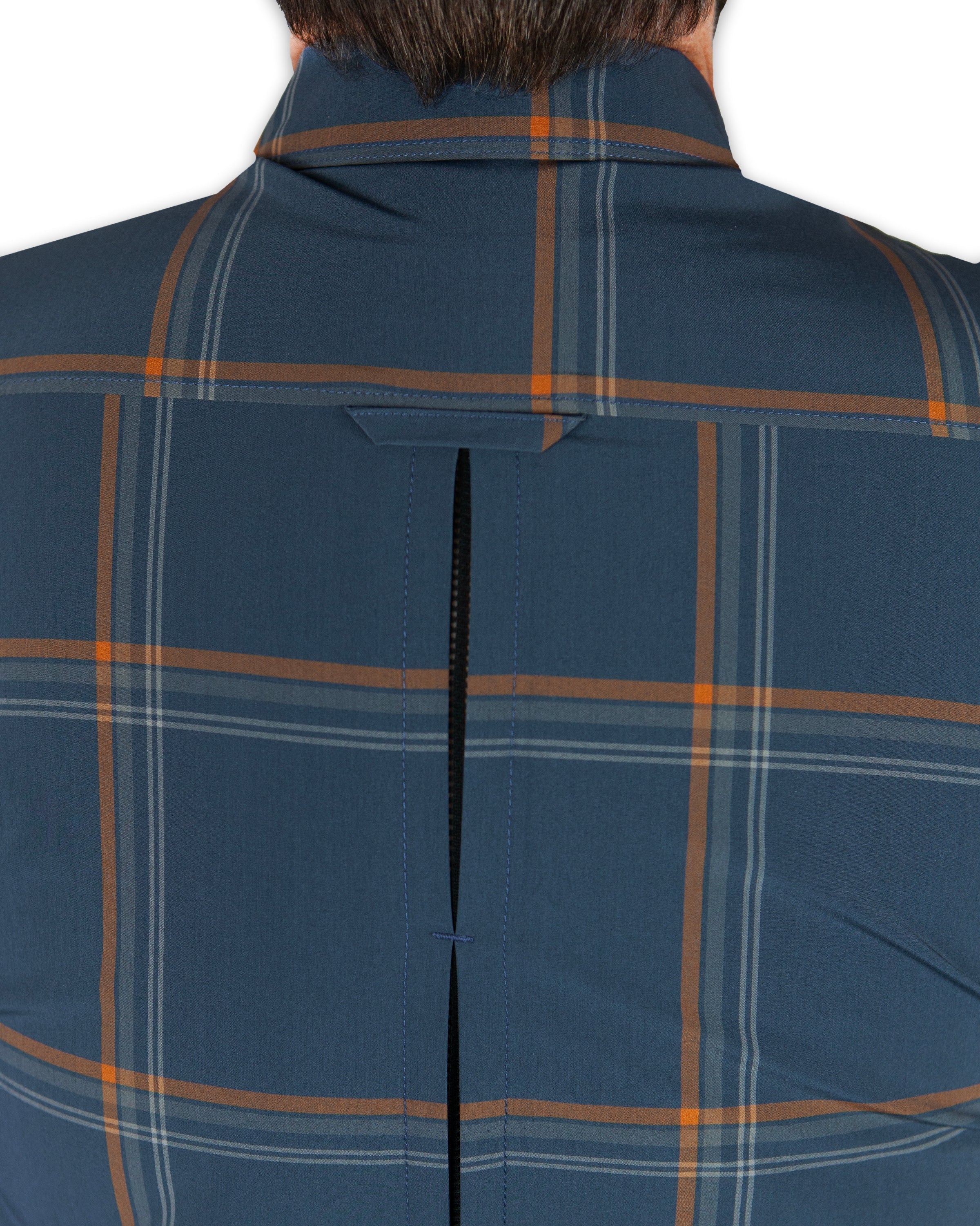 Off The Grid Surplus Jack Knife SS Shirt - Dk Gray Blue — color detail