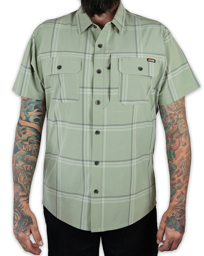 Off The Grid Surplus Jack Knife SS Shirt - Sage Green — lifestyle context