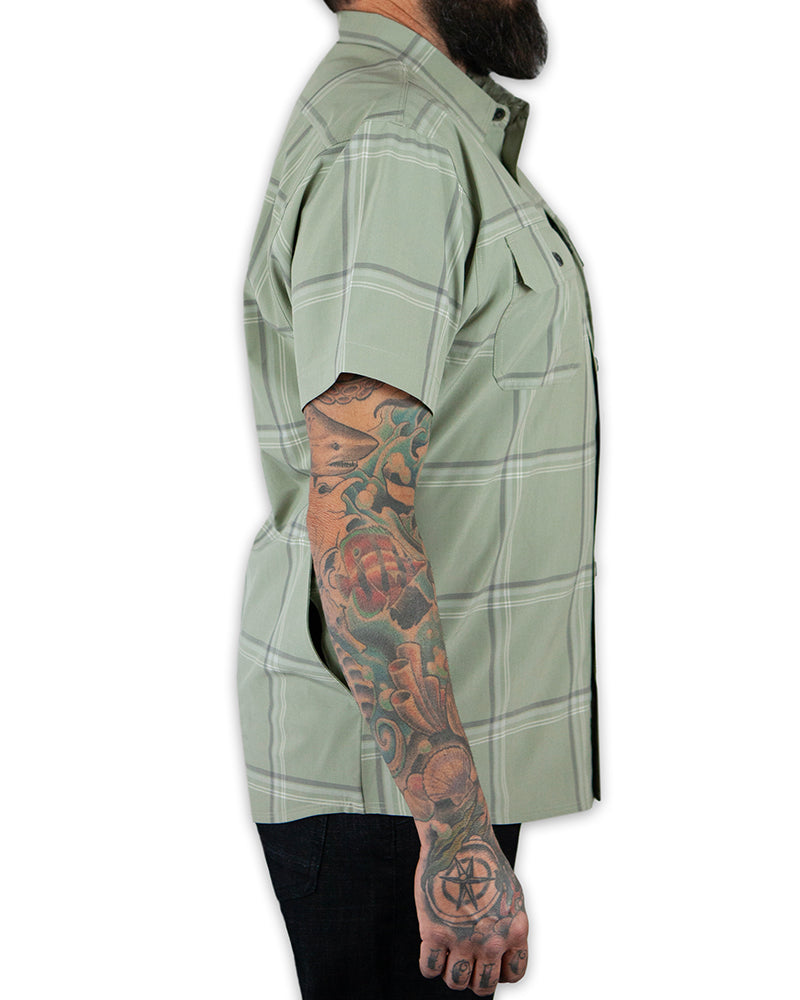 Off The Grid Surplus Jack Knife SS Shirt - Sage Green — side view