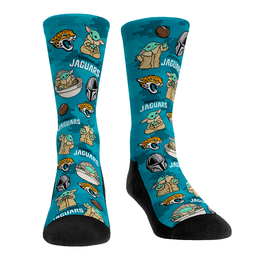 Rock 'Em Socks Rock 'Em Socks Jacksonville Jaguars - Star Wars  - Grogu All-Over — main product shot