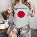 Japan Flag Pie Chart "Countries Nuked" Graphic T-Shirt – Provocative Historical Satire Unisex Crewneck Tee
