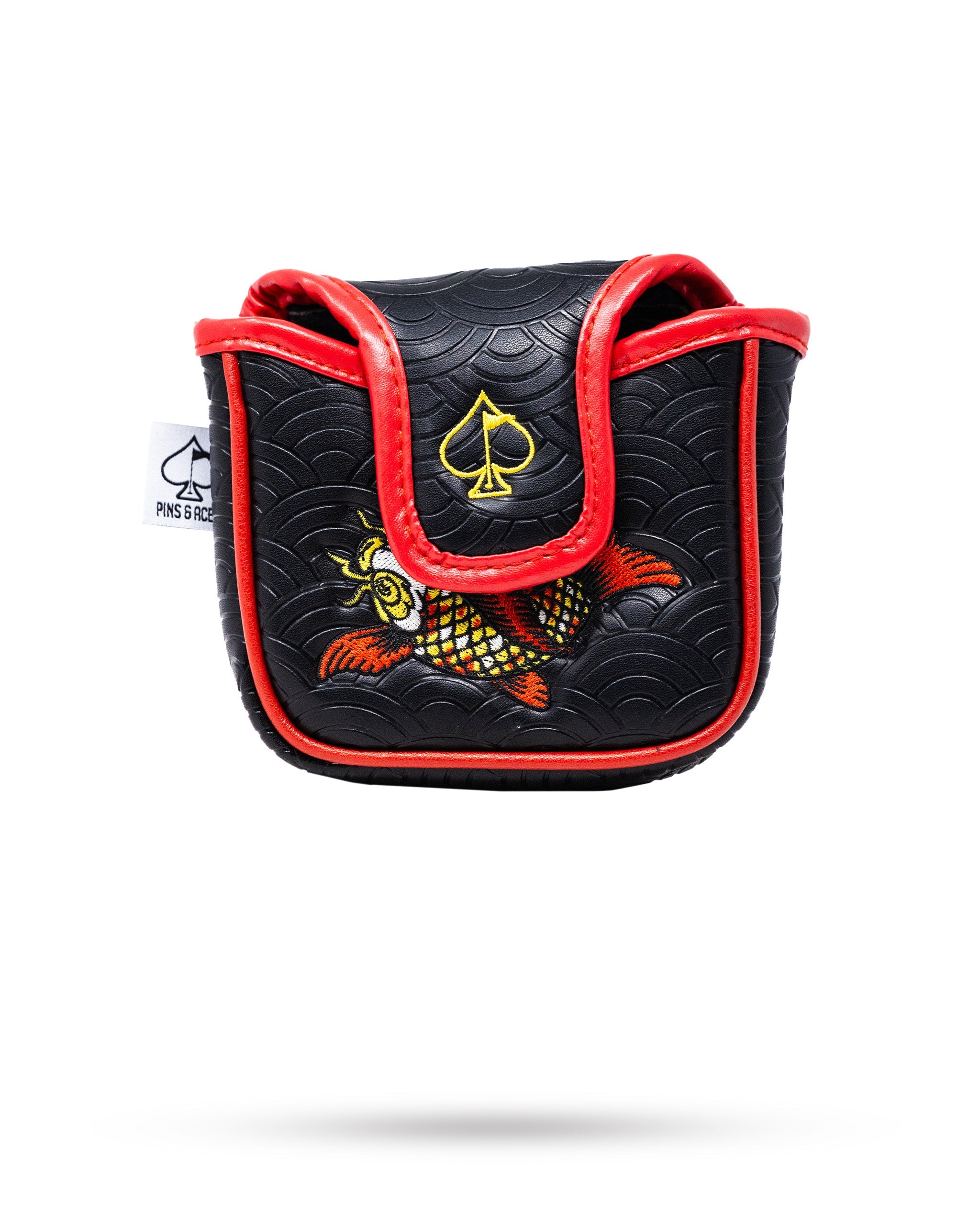 Pins and Aces Koi Flow - Mallet Putter Cover — side view