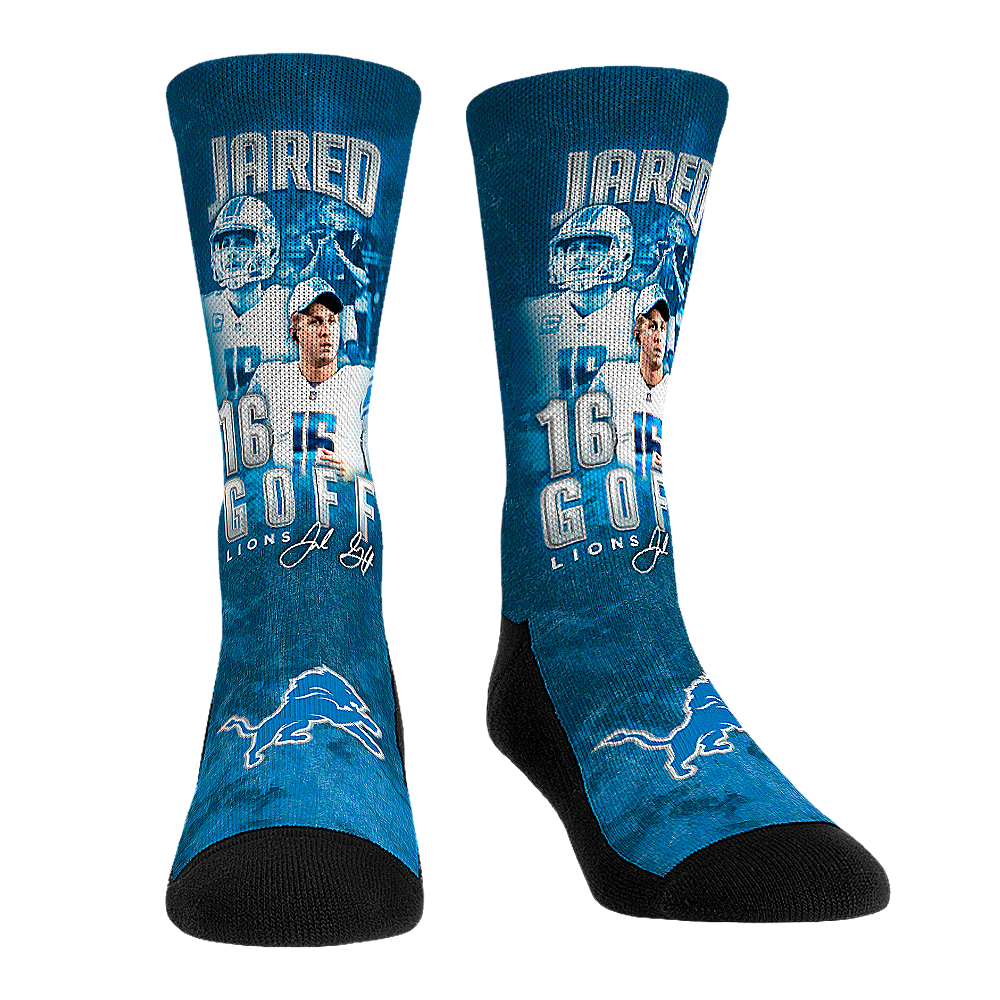 Rock 'Em Socks Rock 'Em Socks Jared Goff - Detroit Lions  - Retro Photo — main product shot