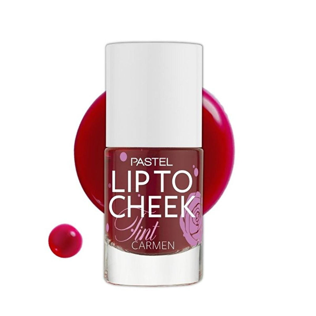 Pastel Lip To Cheek Tint Carmen: Vegan, Long-Lasting Color with Hyaluronic Acid & Raspberry Scent for a Natural, Fresh Look