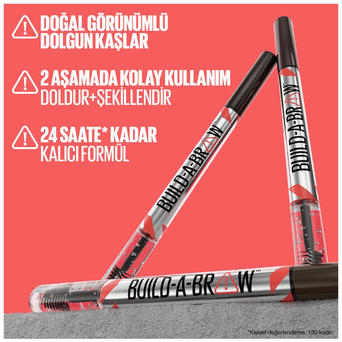 Maybelline New York Build a Brow 2-in-1 Eyebrow Pencil & Gel - Long Lasting, Easy 2-Step Eyebrow Makeup Solution