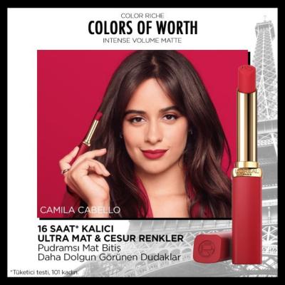 L'Oreal Paris Color Riche: Pink Worth It - Intense Volume Matte Lipstick with Hyaluronic Acid, Long Lasting Color & Fuller Lips