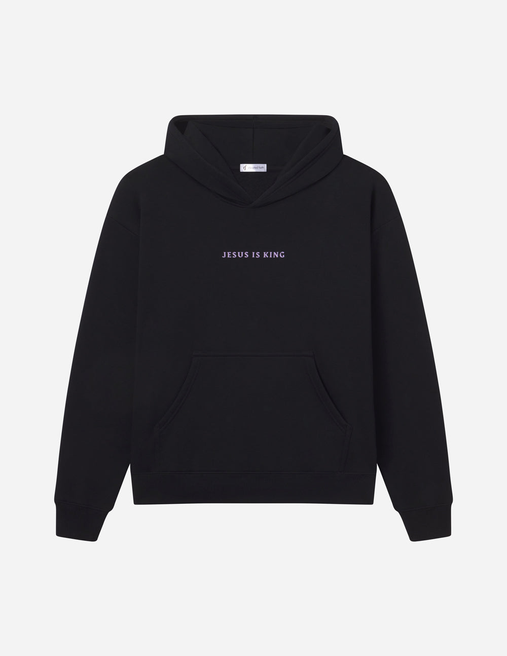 Elevated Faith Jesus Is King Black Unisex Hoodie — detail shot 8