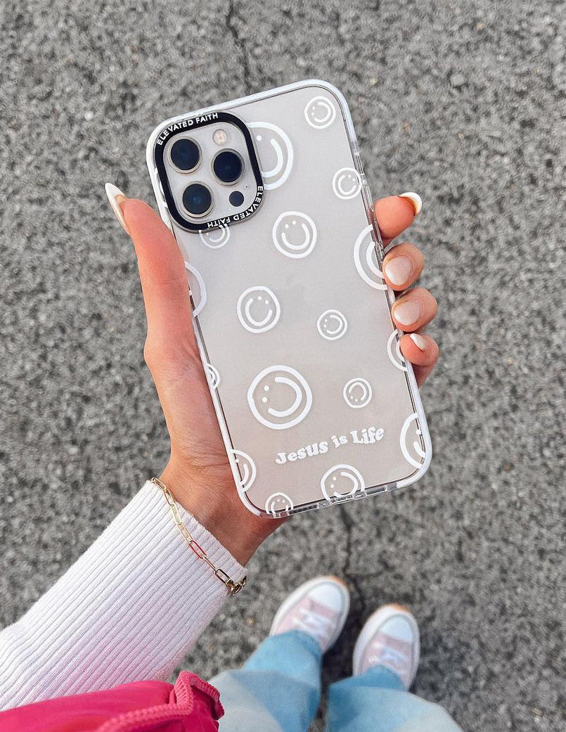 Elevated Faith Jesus is Life Phone Case — detail close-up