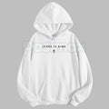 Pasimax Jesus Is King Cross Graphic Hoodie – Faith-Based Christian Apparel, Religious Statement Pullover, Unisex — main produ