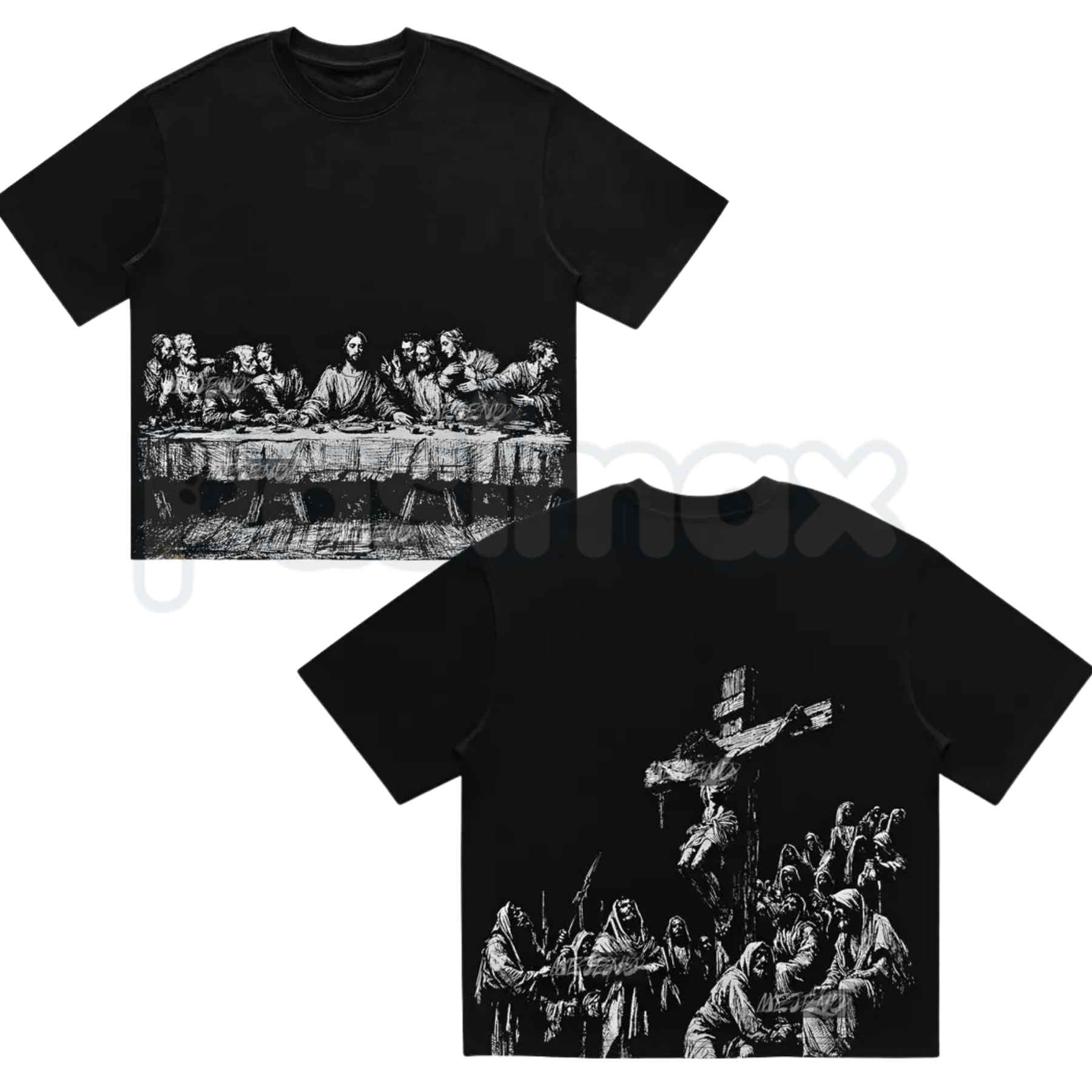Jesus Print Graphic T-Shirt – Faith Vintage Christian Cross Unisex Cotton Religion Tee