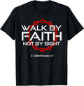 Pasimax "Jesus Walk By Faith" Christian T-Shirt - Religious Graphic Tee, Inspirational Scripture Apparel, Unisex Round Neck F