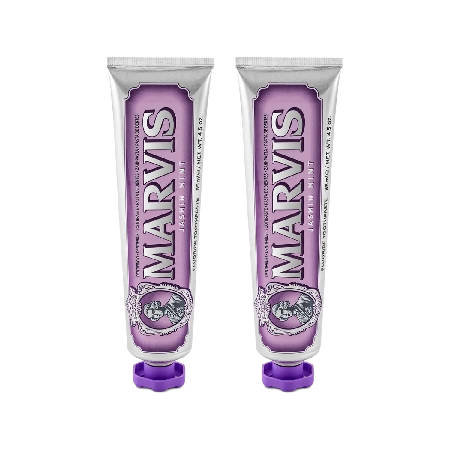Marvis Premium Jasmin Mint Toothpaste with Xylitol - 2 x 85ml - Refreshing Oral Care
