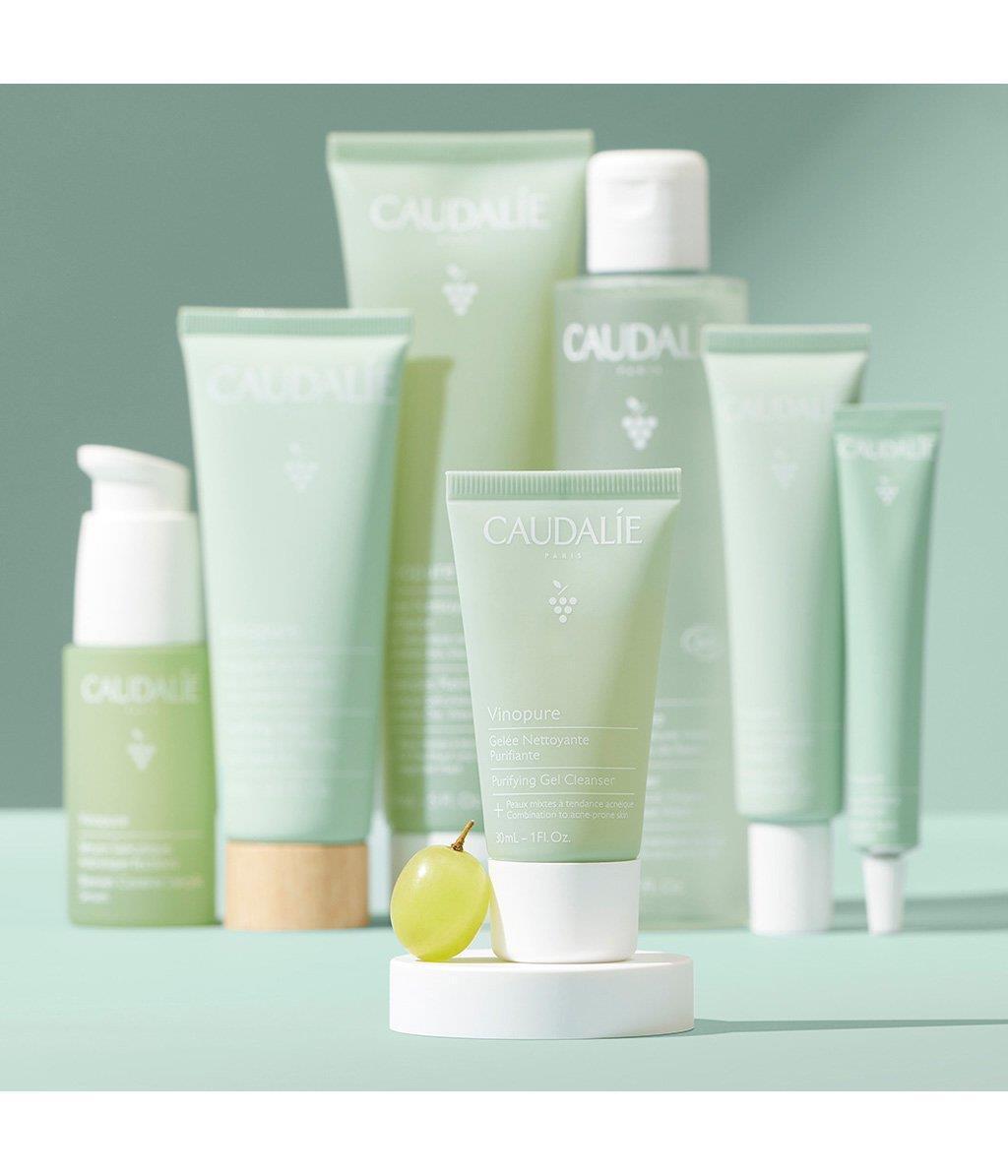 Caudalie Vinopure Purifying Cleansing Gel - Natural Acne Treatment & Antioxidant Skincare