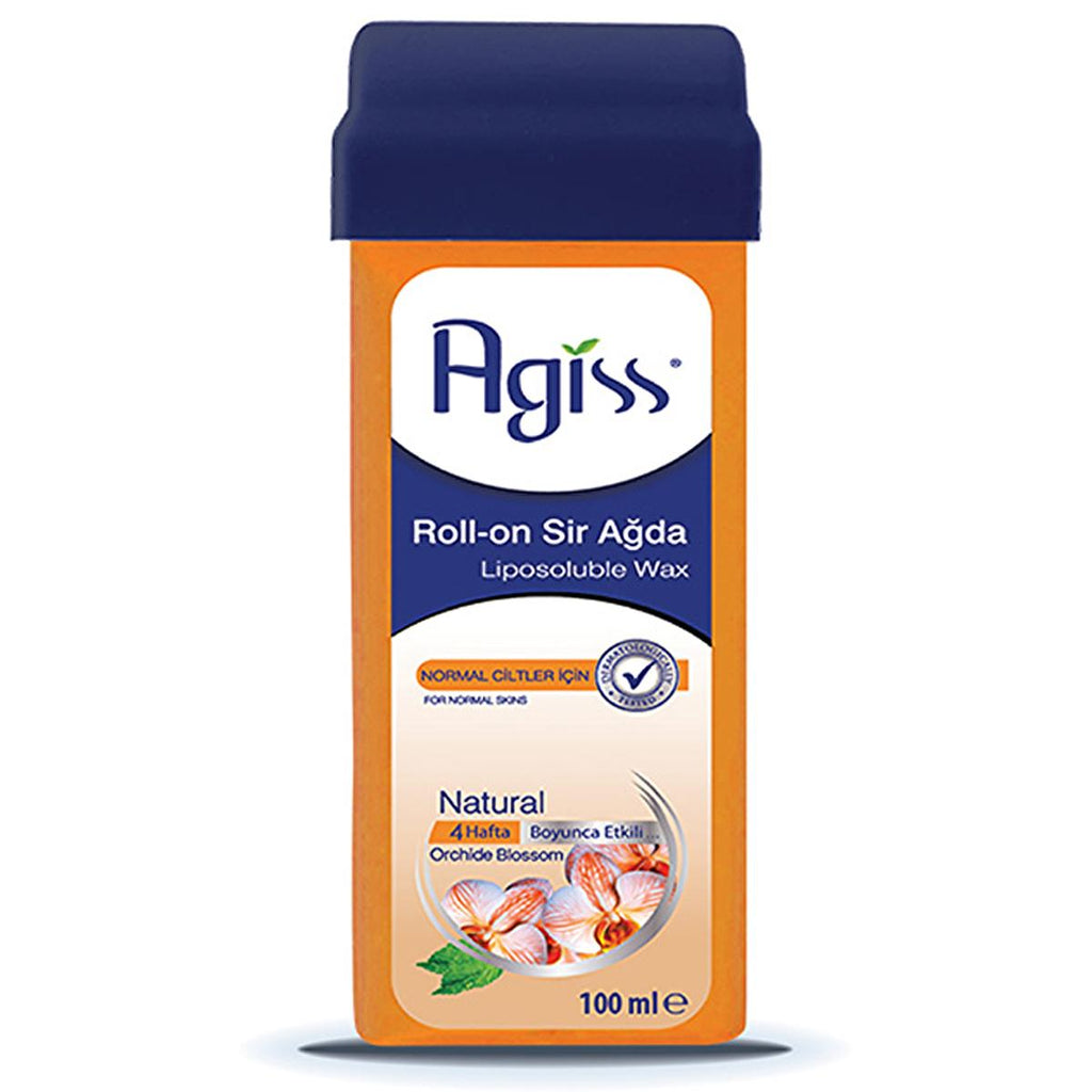 Agiss Natural Roll-On Wax: 100% Natural Resin for Easy, Sugar-Free Hair Removal on Normal Skin | Removes Short Hairs for Smooth Skin
