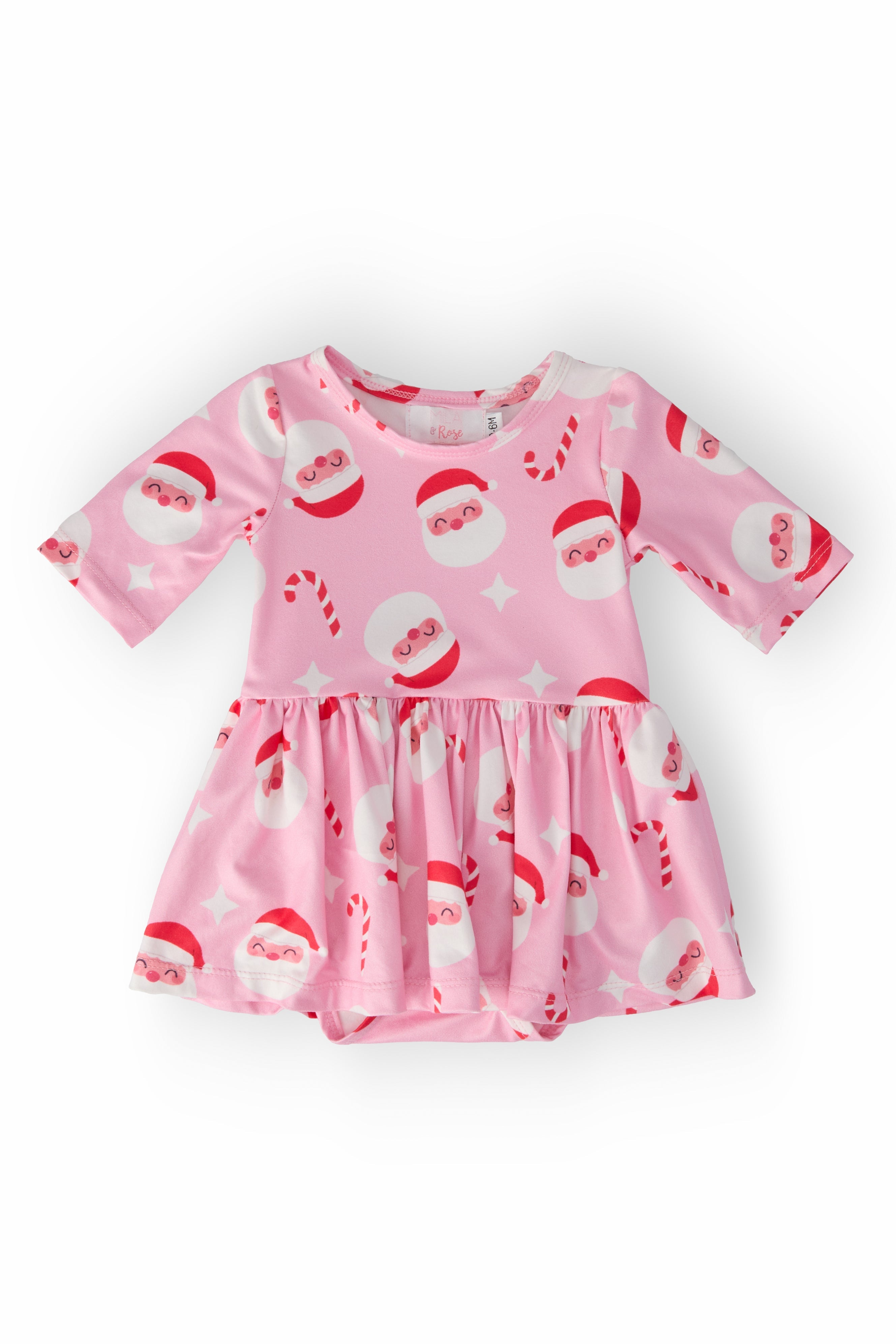 Mila & Rose ® Jingle Bells 3/4 Sleeve Twirl Bodysuit — main product shot