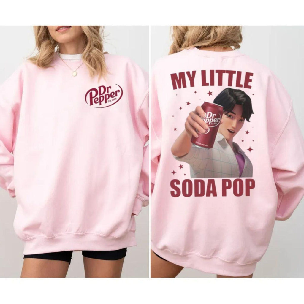 Pasimax Jinu Dr Pepper Sweatshirt – My Little Soda Pop Jinu Crewneck — main product shot