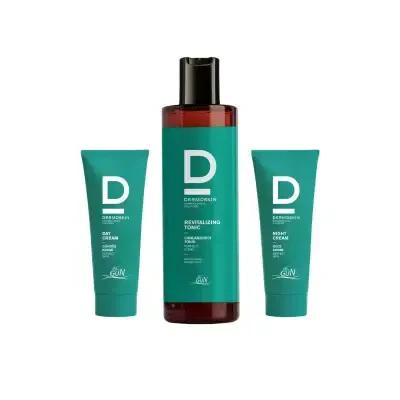 Dermoskin Acne Treatment Skincare Set for Oily Skin - Salicylic Acid, Hamamelis Virginiana - 3 Piece Set