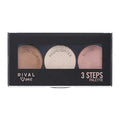 Rival Loves Me 3 Steps Makeup Palette - Compact Contouring and Highlighting Kit for Everyday Use