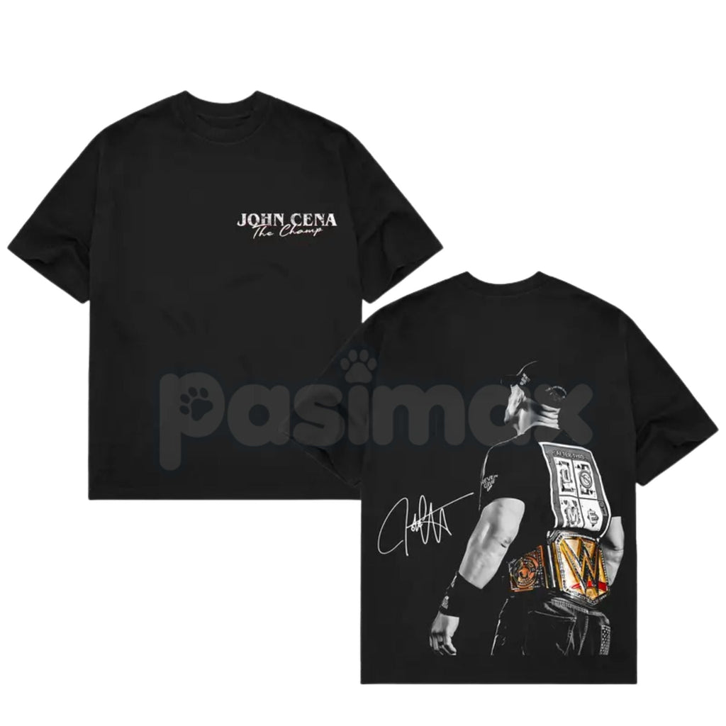 Pasimax John Cena The Champ 2025 Graphic Tee | WWE Legend Retro Wrestling Shirt | Never Give Up Fan Merchandise | Cena Nostal