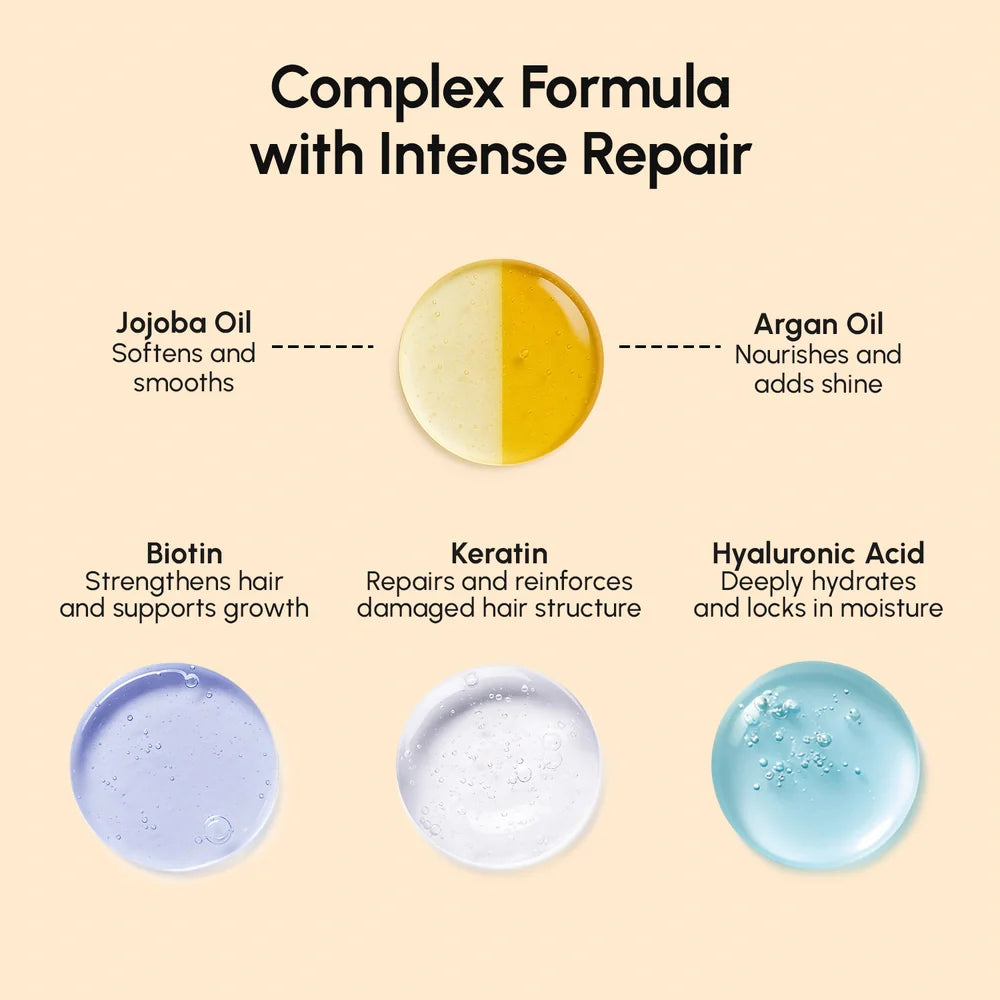 Maree Argan Oil & Biotin Hair Repair Mask — back view