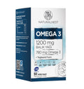 NaturalNest Omega 3 1200mg: Fish Oil Capsules - EPA 380mg & DHA 260mg