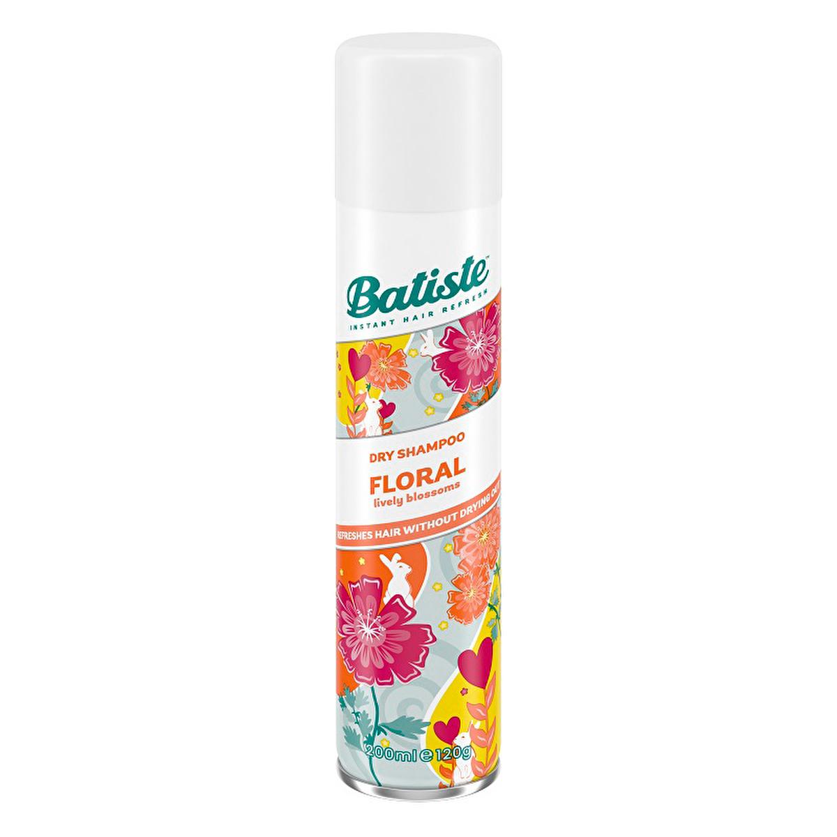 Batiste Dry Shampoo Floral - 200ml - Refresh Hair Without Water, Easy to Use, Adds Volume
