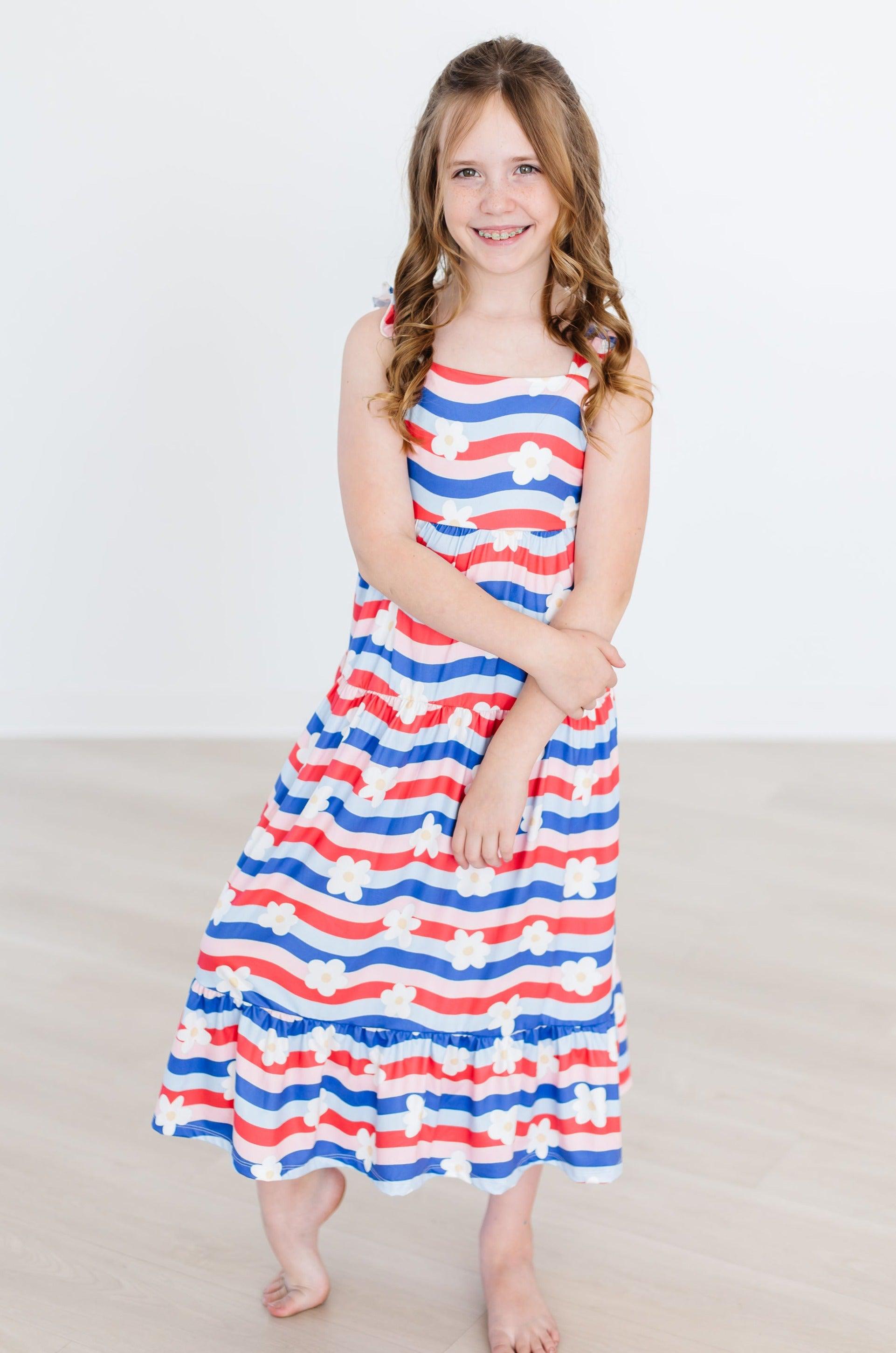 Mila & Rose ® July Vibes Ruffle Maxi Dress — in-use photo