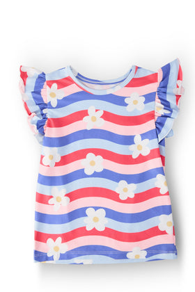 SALE July Vibes S/S Ruffle Tee