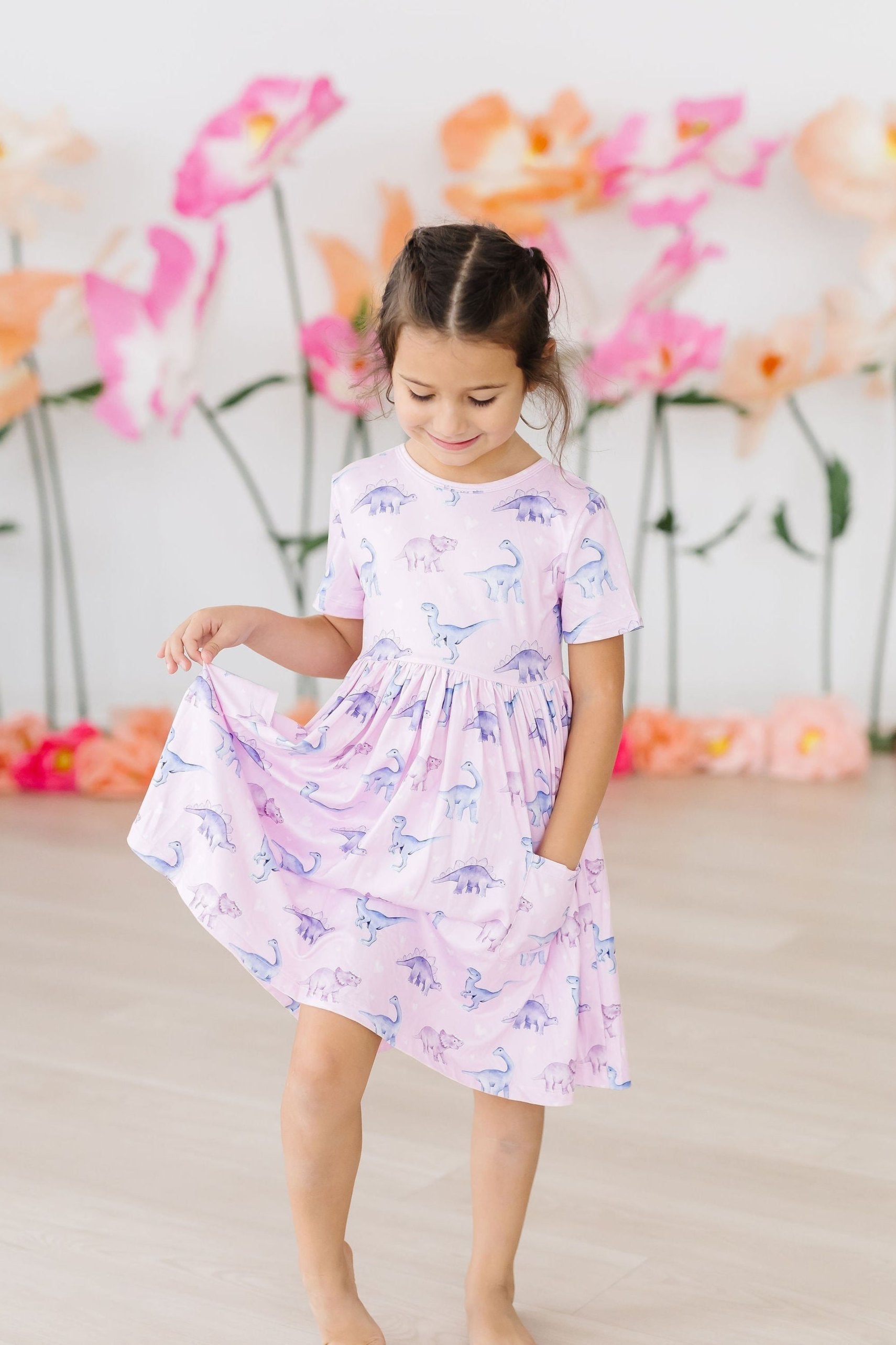Mila & Rose ® Jurassic Joy S/S Pocket Twirl Dress — lifestyle context