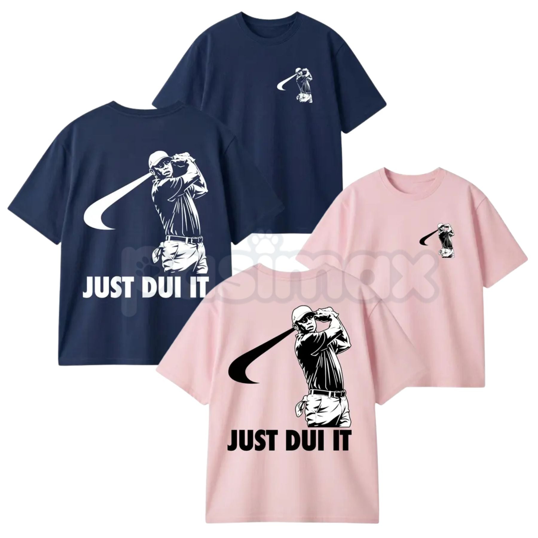 "Just D.U.I. It" Funny Tiger Woods T-Shirt – Sarcastic Golf Meme Graphic Tee, Premium 100% Cotton Sports Satire Top, Soft Lived-In Heavyweight Mugshot Parody Shirt, Made in USA
