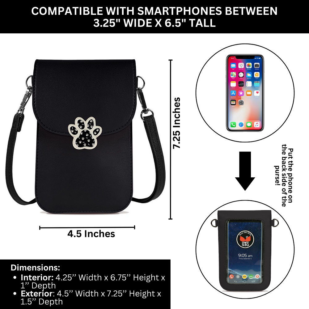 SaveTheGirls Dog Paw Black — back view