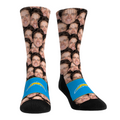Rock 'Em Socks Justin Herbert - Los Angeles Chargers  - Face Repeat — main product shot