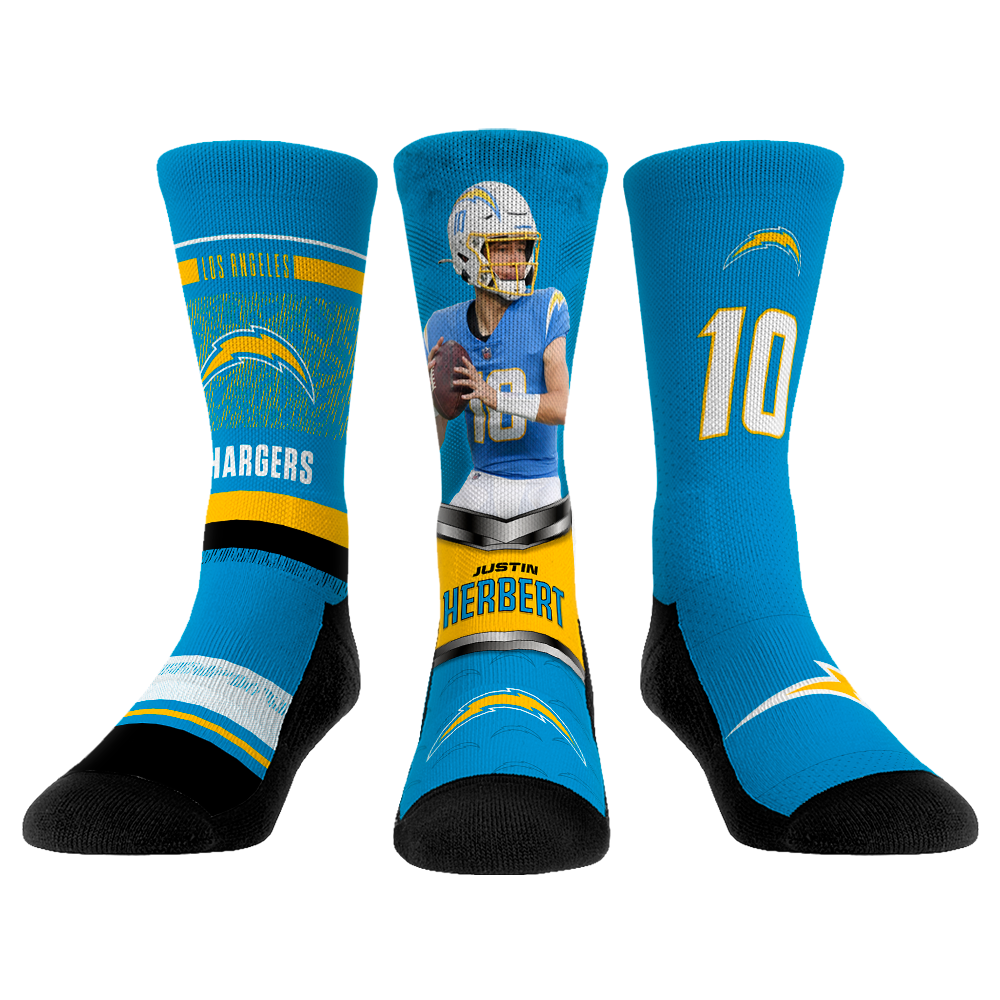 Rock 'Em Socks Justin Herbert - Los Angeles Chargers  - Pro 3-Pack — main product shot