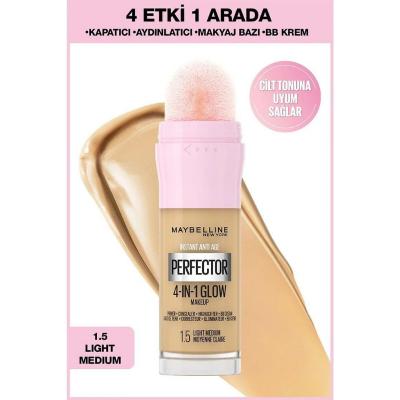 Maybelline Instant Perfector Glow Multifunctional Vegan Foundation Makeup - Light Medium Shade, Concealer, Primer, BB Cream Alternative