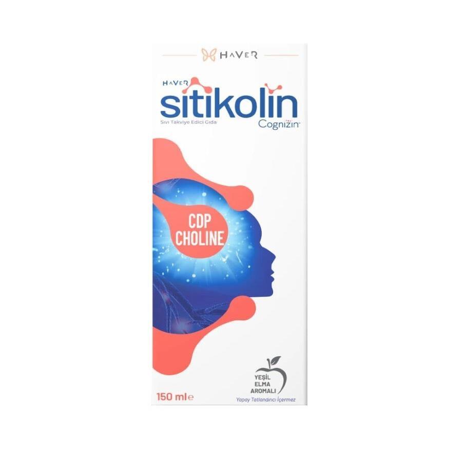 Haver Sitikolin Cognizin 150ml - Cognitive Support Liquid Dietary Supplement for Kids & Adults