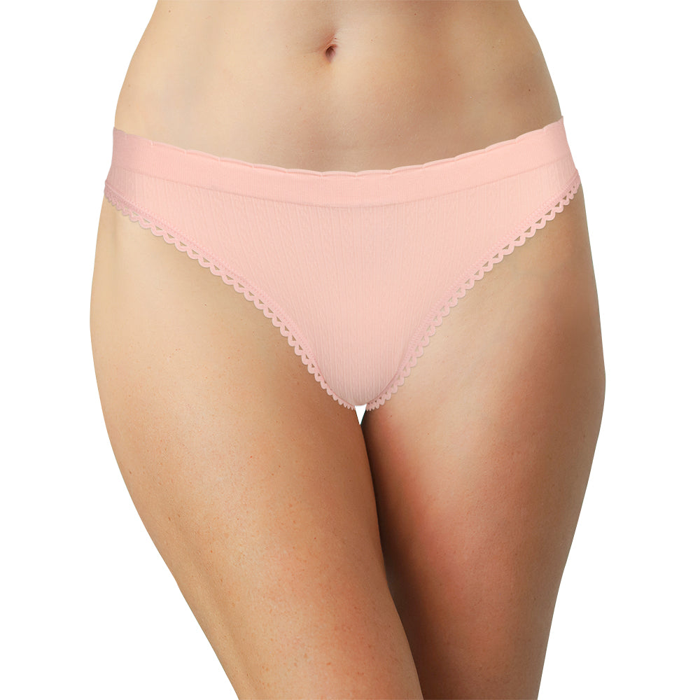 Love Libby Panties Seamless Textured Bikini with Picot Trim — lifestyle context