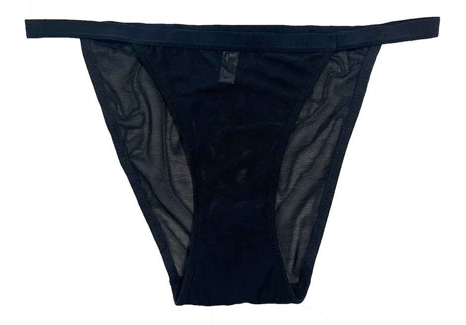 Love Libby Panties Mesh Bikini with Elastic Waist, XS-2X - Buy More Save More — Love Libby Panties branding close-up