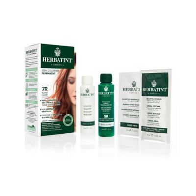 Herbatint Copper Blonde Herbal Hair Dye - Natural, Gentle Gray Hair Coverage with Aloe Vera - Ammonia & Paraben Free (7R Blond Cuivre)