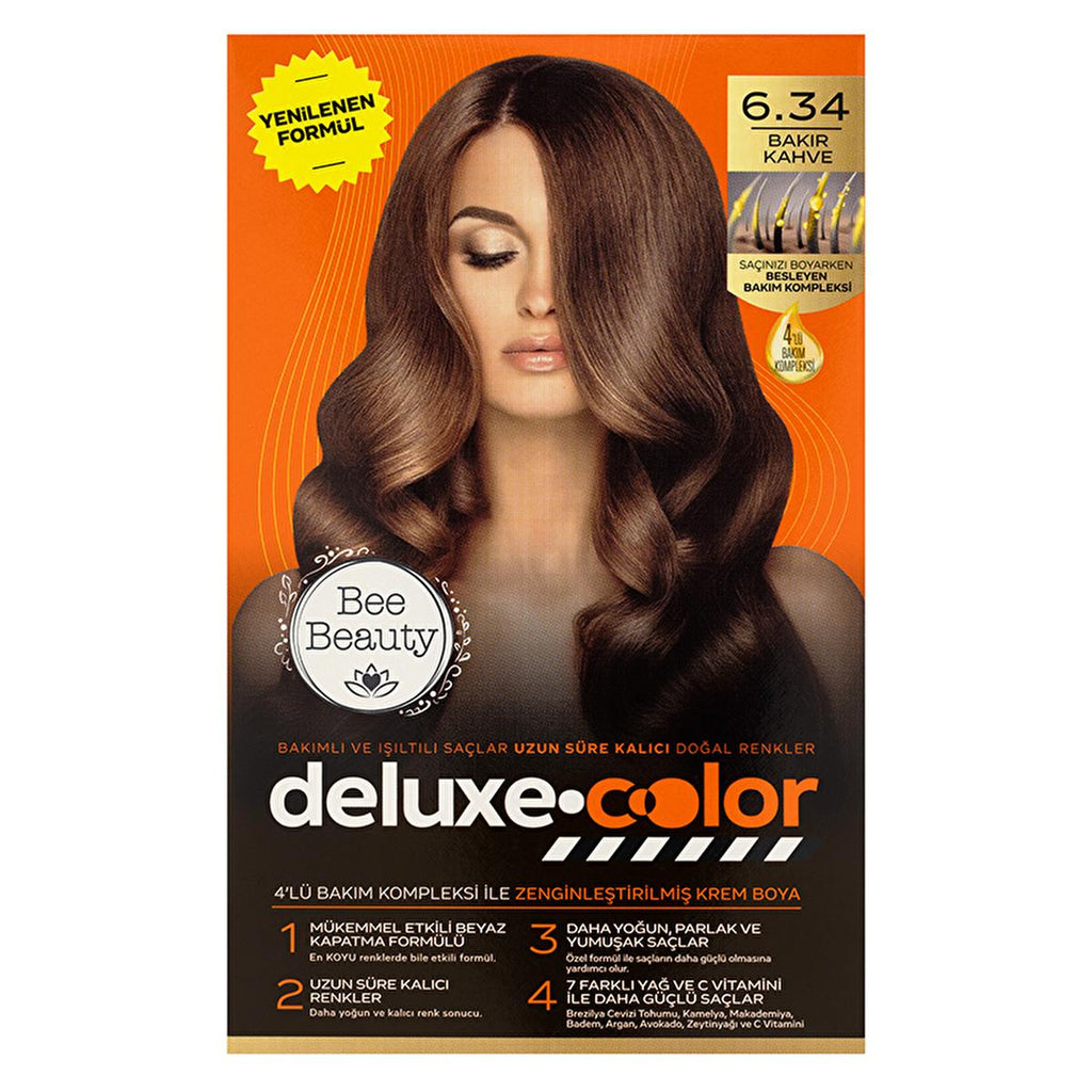 Bee Beauty Deluxe Color Kit Hair Dye - Nourishing, Long-Lasting Color with Natural Ingredients